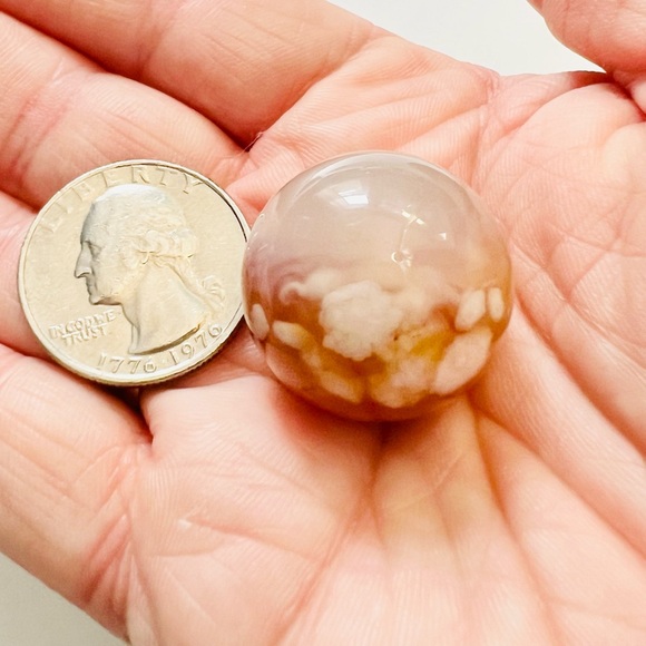 Flower Agate Sphere, 18g, Wandering Bunny LLC - Picture 7 of 10